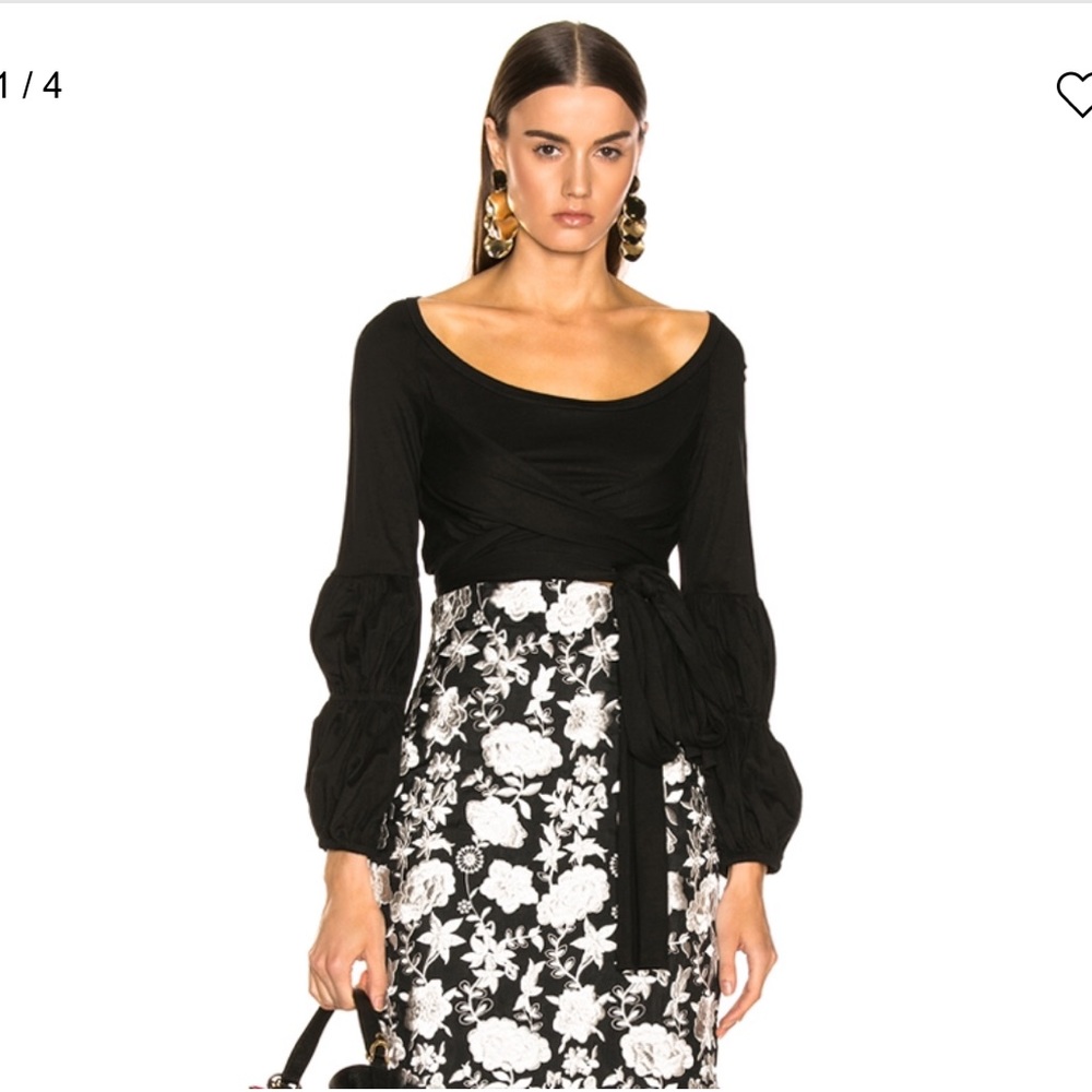 ALEXIS**XS,S,M,L**NIKSA TOP**Black Wrap Top**$195 - Picture 2 of 8